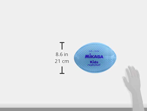 MIKASA Smile Rugby Ball (for elementary school students), made with specially formulated rubber, weighs approximately 185g, Sax KF-S, Sax Blue