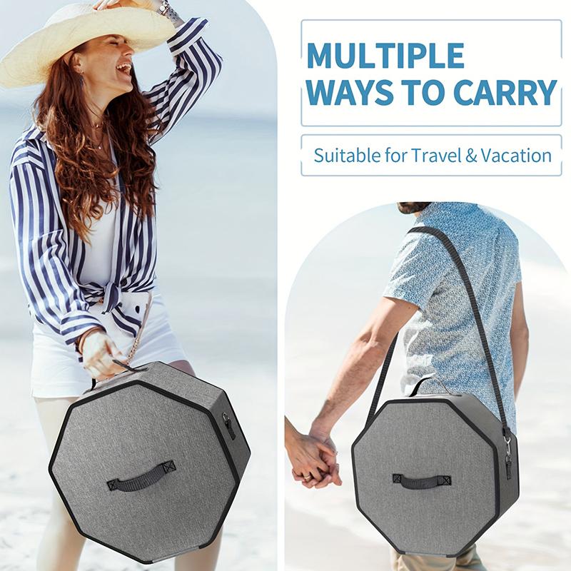 Adjustable Shoulder Strap Hat Case Deformation-Resistant Hat Box Portable Hat Storage Bag With Adjustable For Men For Hats