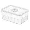 Refrigerator Storage Box with Lids Plastic Transparent Sealed Fridge Food Storage Containers for