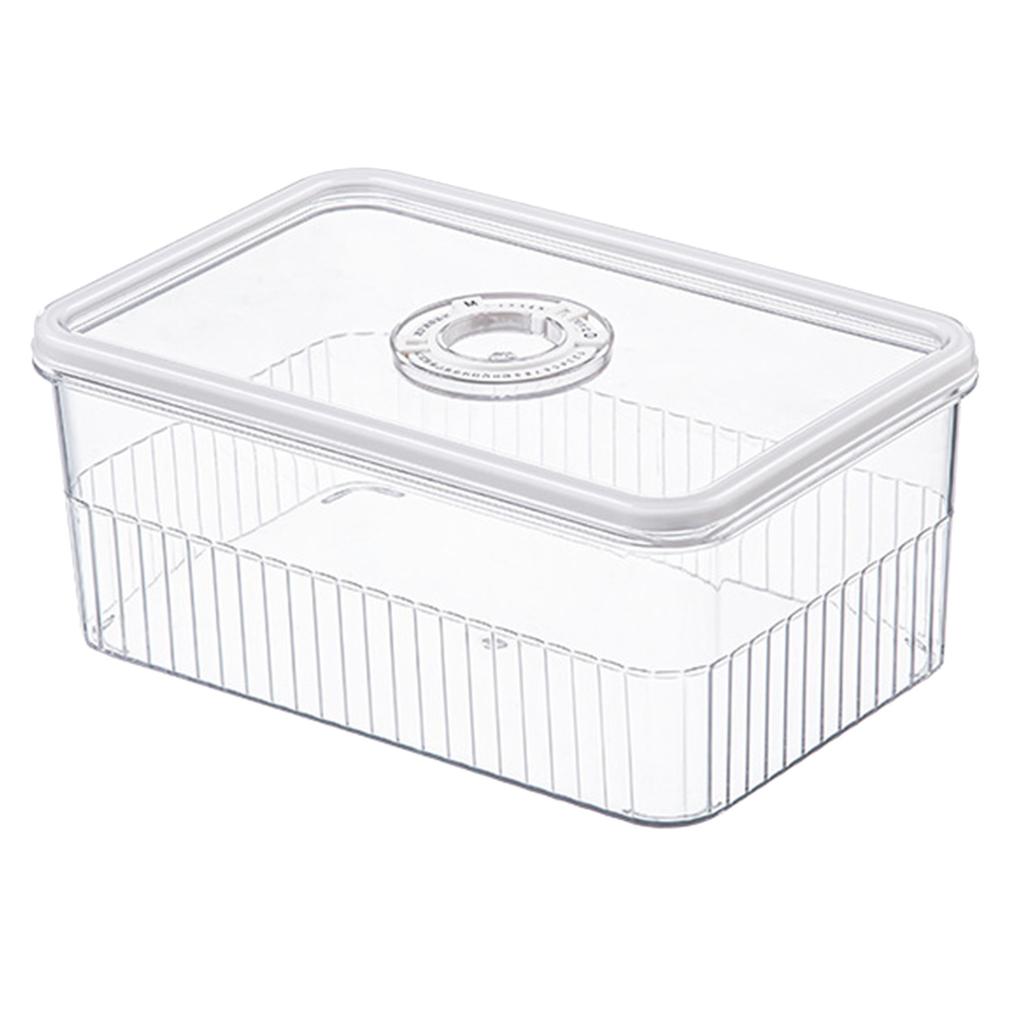 Refrigerator Storage Box with Lids Plastic Transparent Sealed Fridge Food Storage Containers for