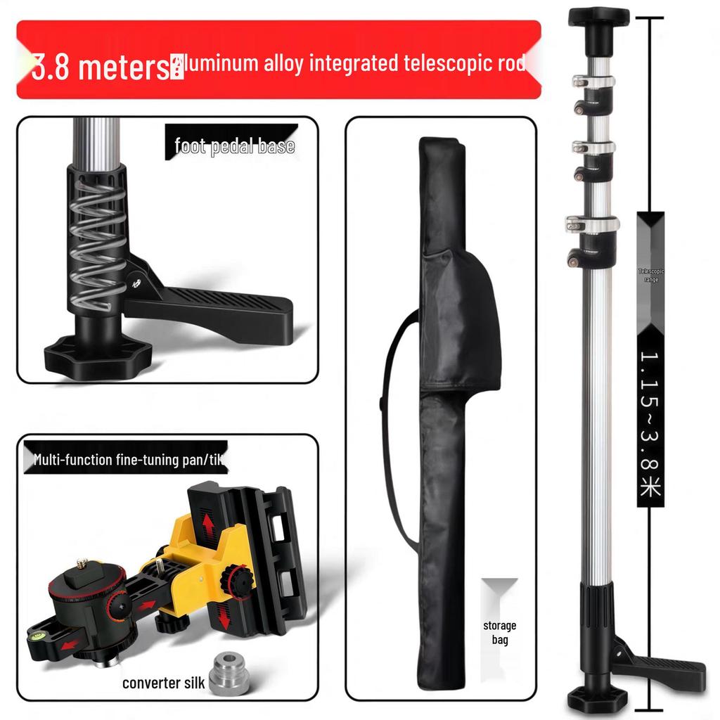 Adjustable Aluminum Alloy Ceiling Infrared Support Rod with Universal Pan Tilt