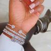 Iced Out Bling Beaded CZ Heart Bracelet for Women
