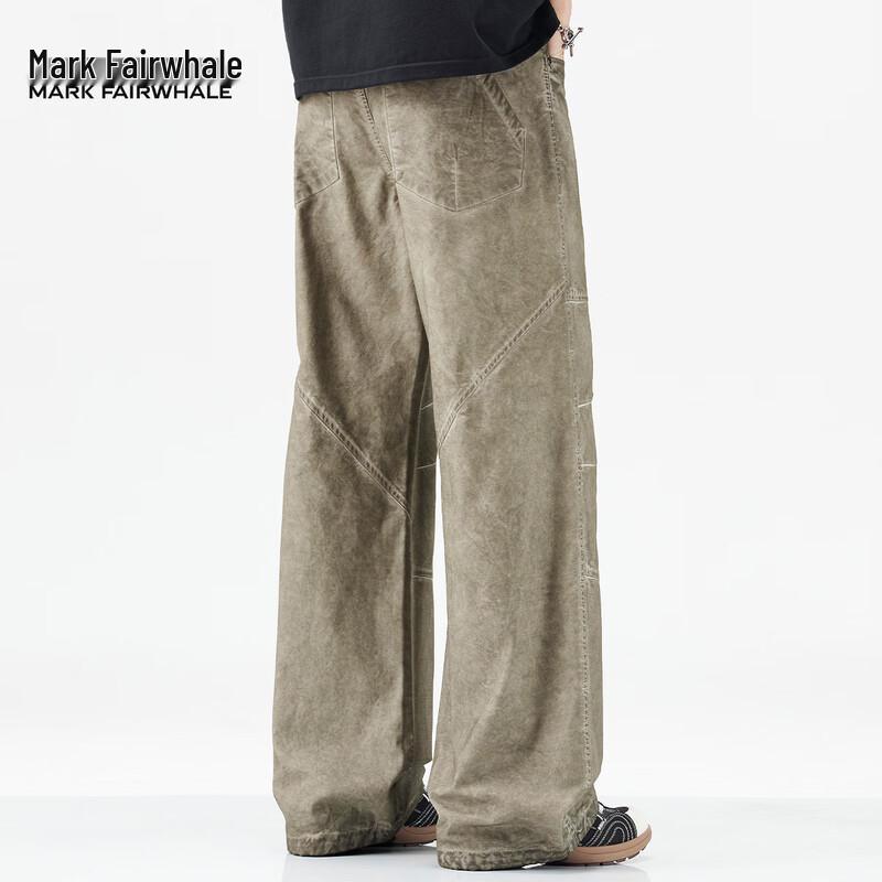 Mark Fairwhale Men's American Loose Straight Cotton Casual Pants