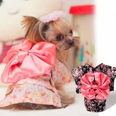 Haine pentru animale de companie Câine Mic Floral Kimono Japonez Haine pentru câini Fustă cu fundă Accesorii pentru animale de companie Pisici