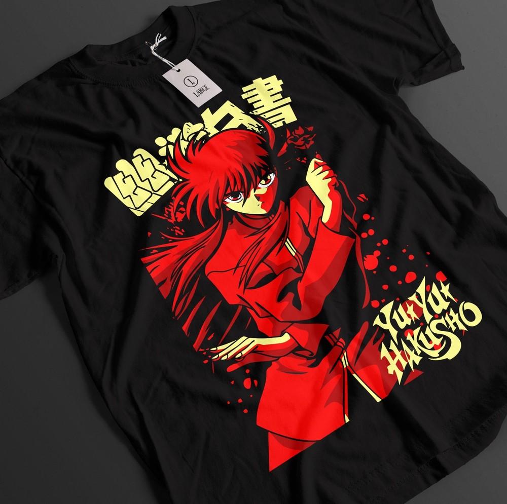 

Yu Yu Hakusho Shirt Yusuke Tshirt Hiei T-Shirt Yoko Kurama Top Anime Unisex Tee 3XL