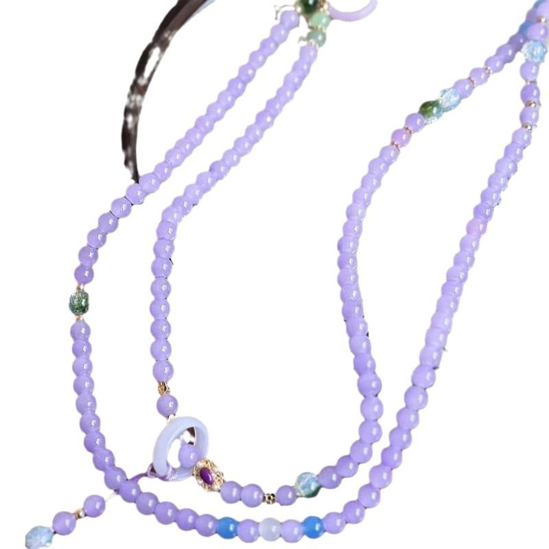 New Chinese Crossbody Chain Multi-Layer Necklace Long Beaded National Style Fringed Pendant Back Chain Versatile National Style