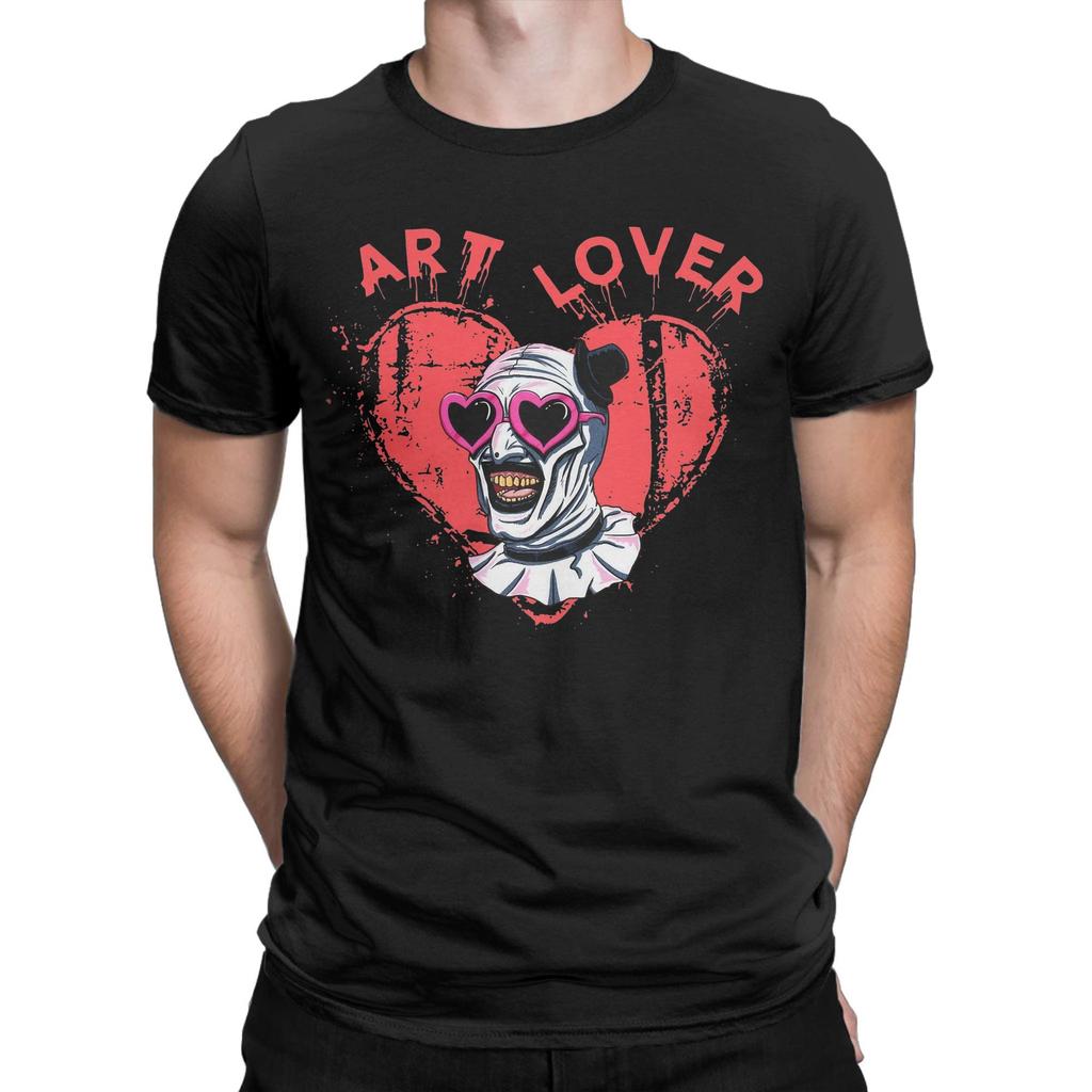 Harajuku T-Shirt Terrifier Art The Clown Lover T-Shirts  Hipster Tshirt for Men's Summer Y2K Basic Casual Short Sleeve Tops