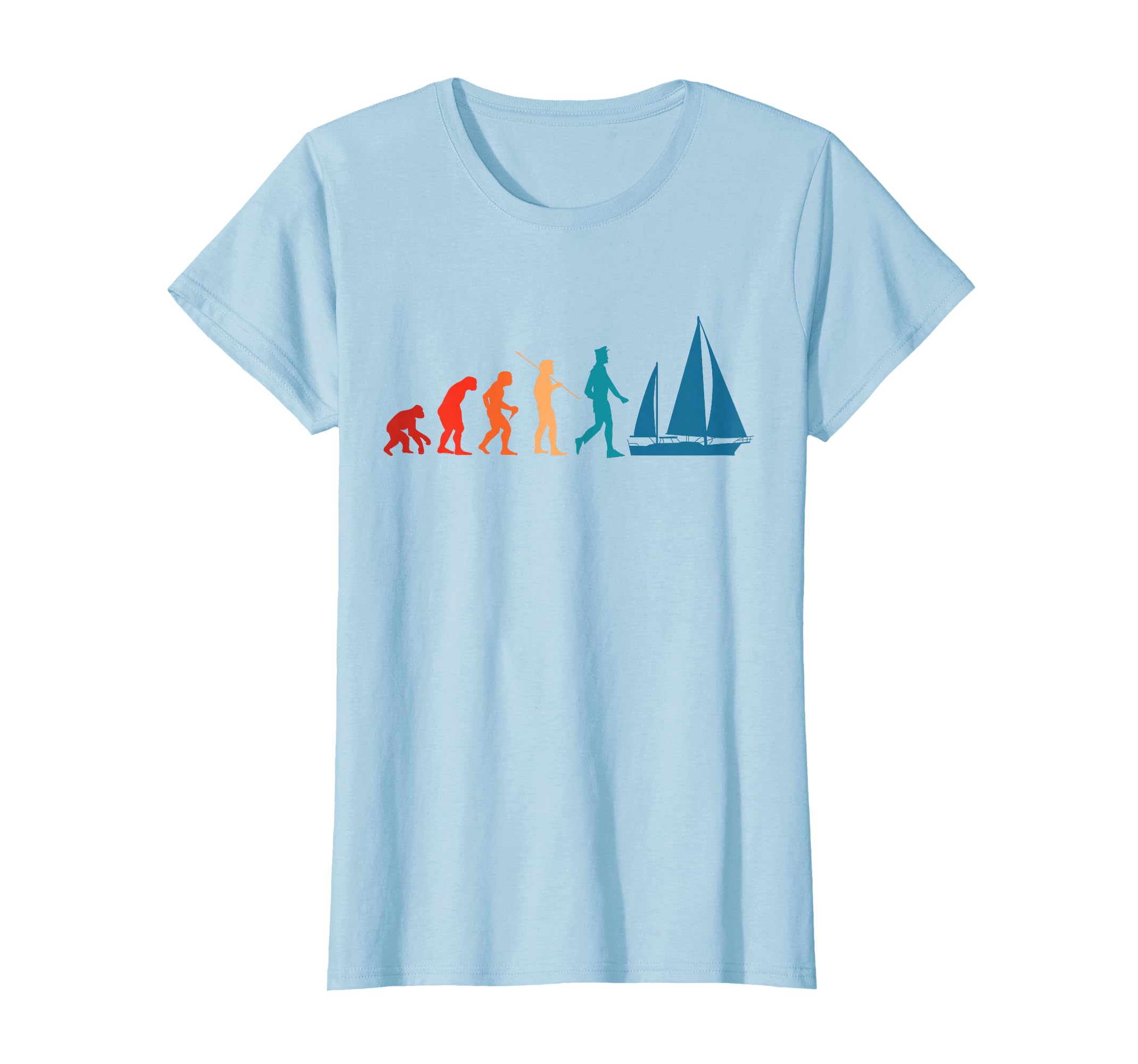 Evolution Graphic Yacht Captain Sailing Ocean Boat Yacht T-Shirt