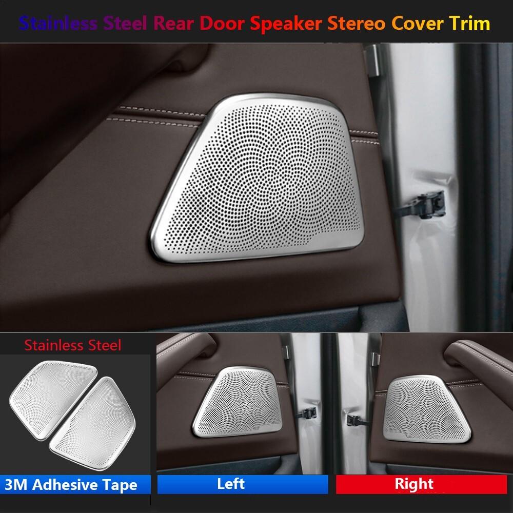 Stainless For BMW 5 Series G30 Car Interior Rear Door Speaker Stereo Cover Trims