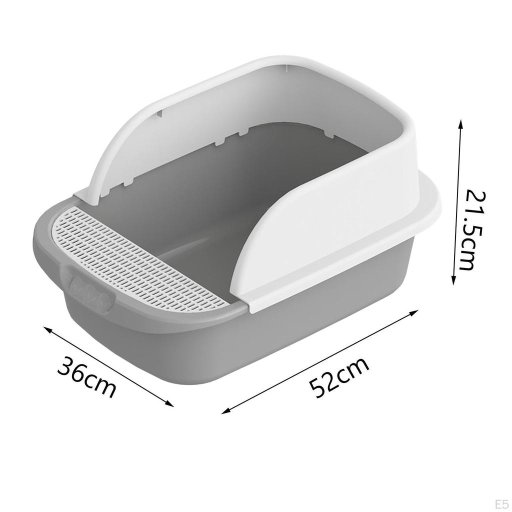 Cat Toilet Sand Box Litter Tray Semi Enclosed Easy Clean Anti Splashing for Travel Supplies