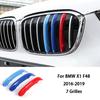 3 Color Car Front Grille Cover Bumper Stripe Stickers For BMW X1 X3 X4 X5 X6 F25 F26 F48 G01 G02 G20 G28 Car Styling Accessories