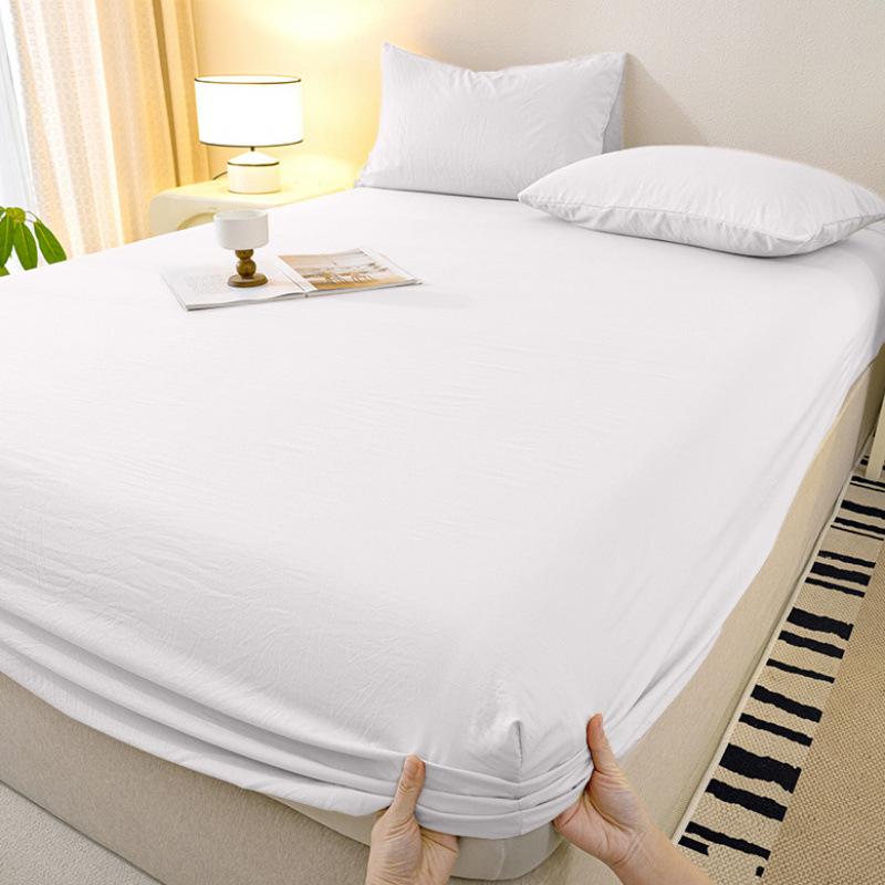 3PCS/1 Set Bedding Set 1 Sheet+2 Pillowcase Mattress Cover Protector Adjustable Bed Fitted Sheet Cover With Elastic Band