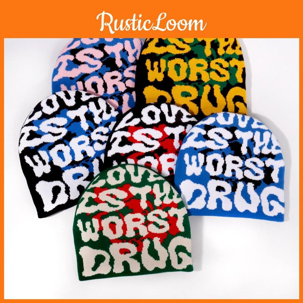 Letter Fashion Pattern Neutral Casual Warm Knitted Hat For Autumn Winter And