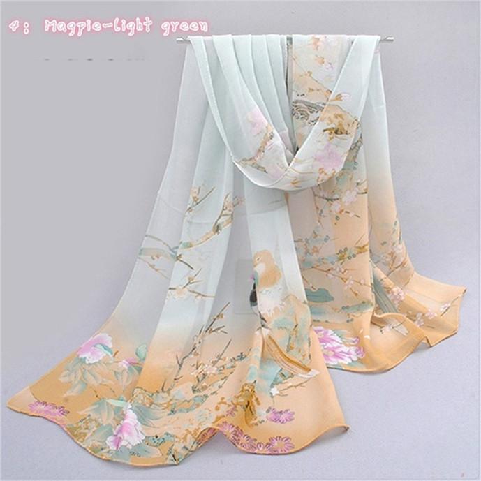 Bohemian Style Women Fashion Chiffon Print Scarf Autumn Summer Pattern Silk Scarves Beach Shawl