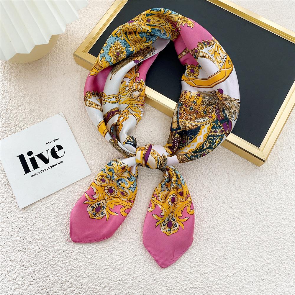 Decorație de modă Esarfă Bentita de păr Cravată Păr 70 Eșarfă pătrată mică Eșarfă de mătase Primăvară și toamnă femei Versatil Eșarfă mică Eșarfă profesională