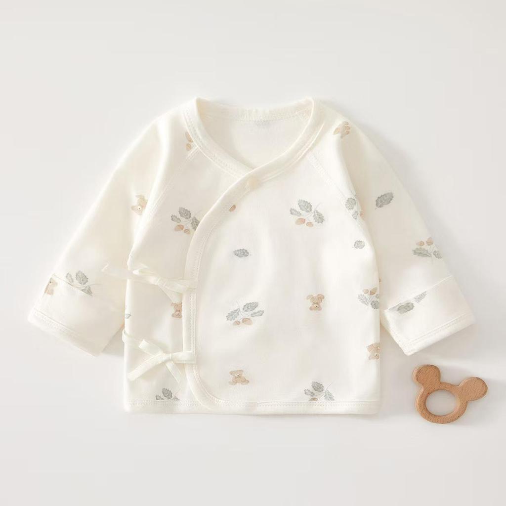 Newborn Baby Long-Sleeve Pure Cotton Top - 0-3 Months, Spring/Autumn