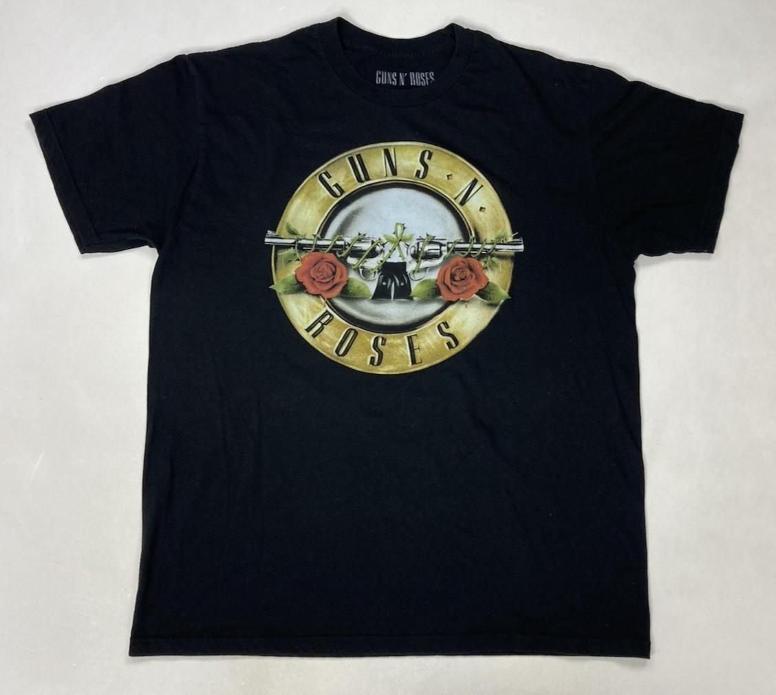 Guns N Roses Logo Graphic T-shirt Men Large Black Short Sleeve Band Music XXXXL