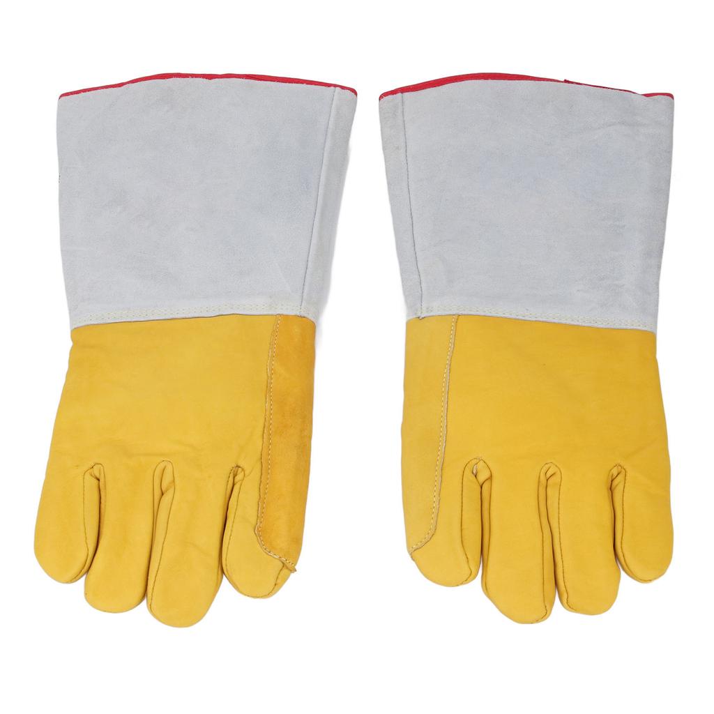 2 Stk. LN2 Schutzhandschuhe 40cm Frostschutz Tieftemperatur Rindslederhandschuhe für flüssigen Stickstoff Trockeneis Kühllagerung