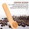 Wooden Milk Powder Spoon With Clamp For Home Use And Coffee Preparation