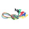 5PCS 5 Colors Test Cable Double End Test Leads Durable Alligator Clips Circuit Testing