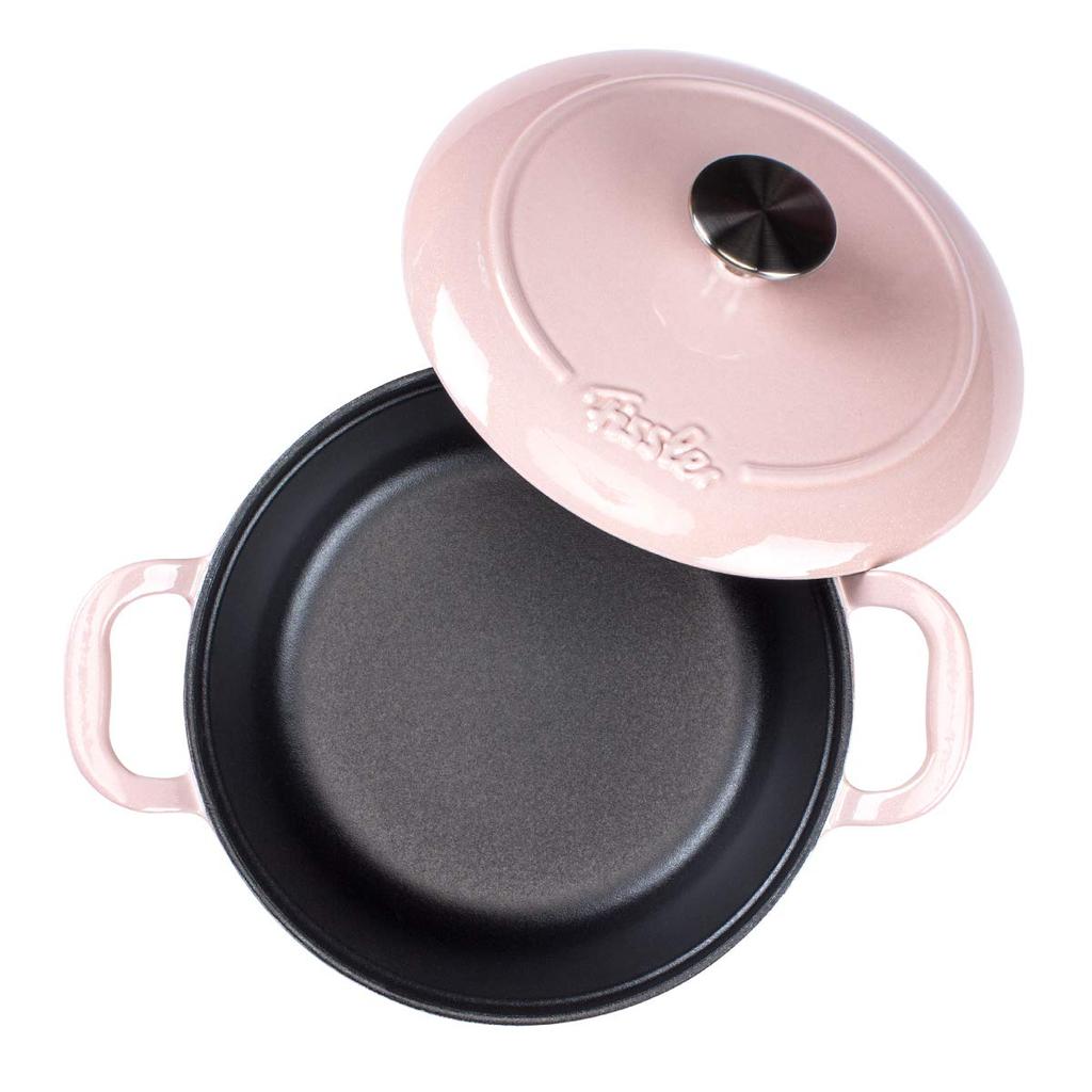 Fissler Karen Cocotte 18cm Pink Enamel Cast Iron Pot (Official Japanese Product) EMP-C182N001P