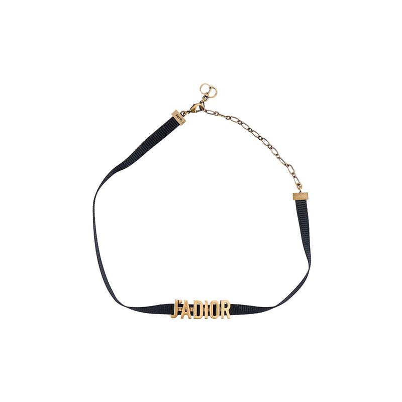 

DIOR J Adior Choker Letter Logo Necklace Women s Black gold F basic packaging - dust bag + original box (packaging style random) чорний