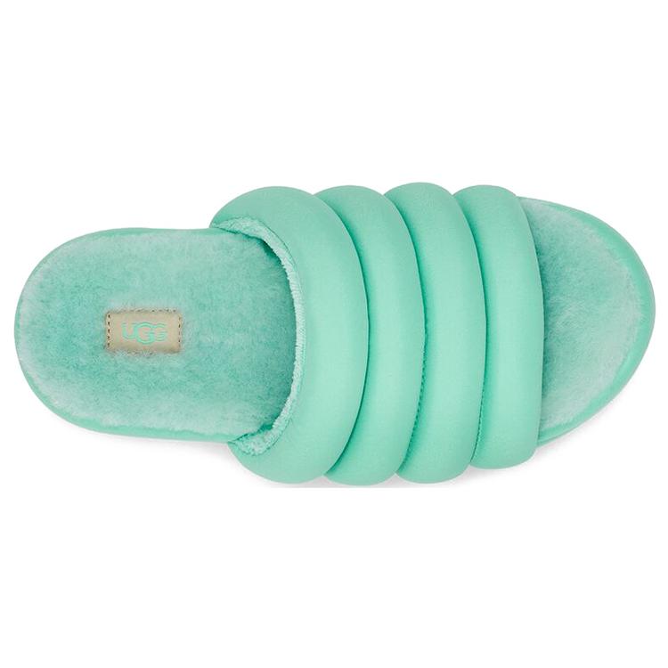 UGG Maxi Pantofle Tekstylne Damskie Miętowe Cukierki 1126377-PEMR