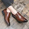 Mode Luxus Lederschuhe Herren Slipper mit Schnallen Lässige Herrenschuhe Britischer Stil Dicke Sohle Lackleder Weiche Schuhe Mokassin
