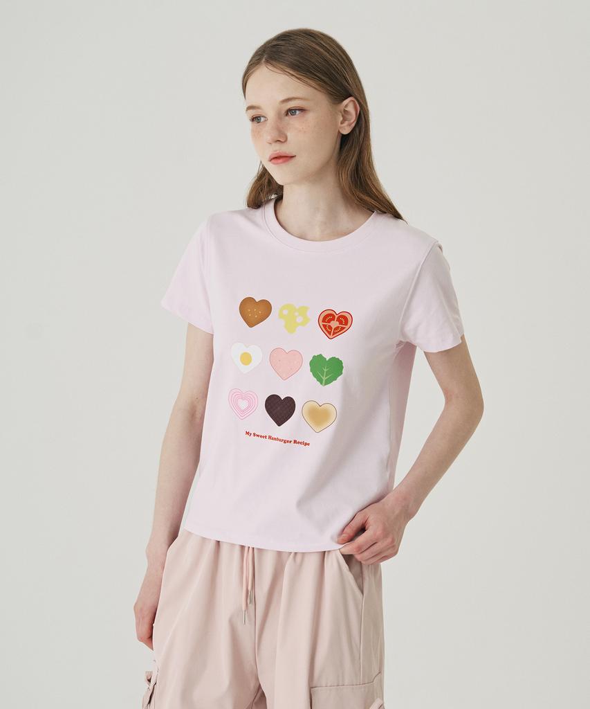SWEET SOUP Hamburger Print T-Shirt_Lt/Violet(Wb7Stf4)