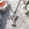Umcho 925 Sterling Silver Capital Initial Y Letter Pendant Necklace Jewelry For Women