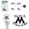 Yoonek Graphics This Way To The Ministry of Magic Toilet Seat Lumus Nox Light Switch Bundle. Pack of 4 Decal Sticker for Toilet Seat, Bathroom. #