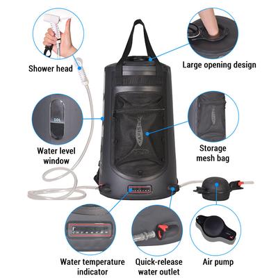 Tragbare Camping-Duschbeutelpumpe mit Pumpe 20L Solar für den Außenbereich