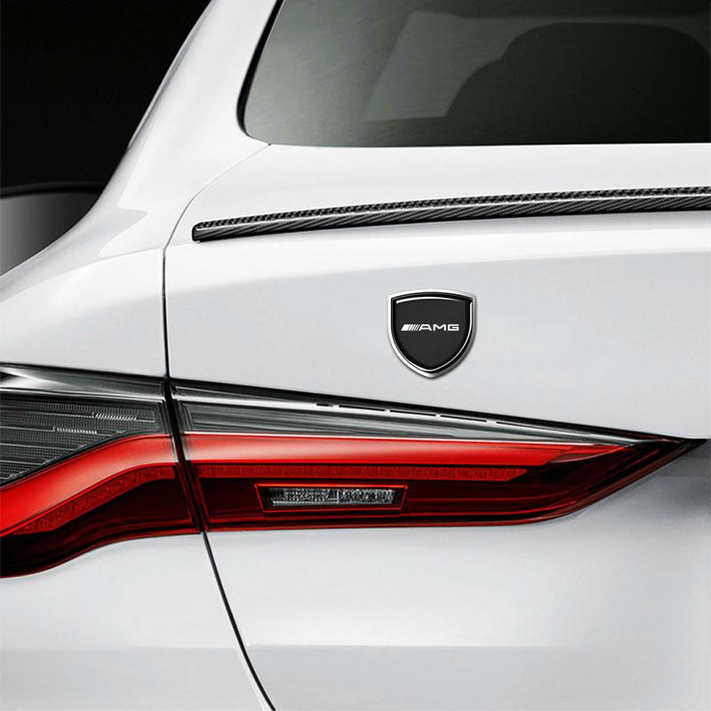 1Pcs 3D Metal Auto Door Shield Emblem Car Body Badge Sticker Styling For Mercedes Benz AMG GLE GLS GLC CLA GLB ML W204 W206 W205 W212 W203