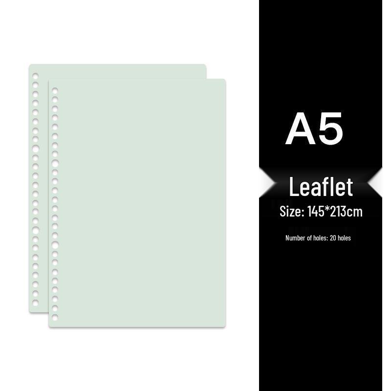 Colored Loose-Leaf Binding Sleeves - A4/B5/A5, 20/26/30 Holes, PP Material