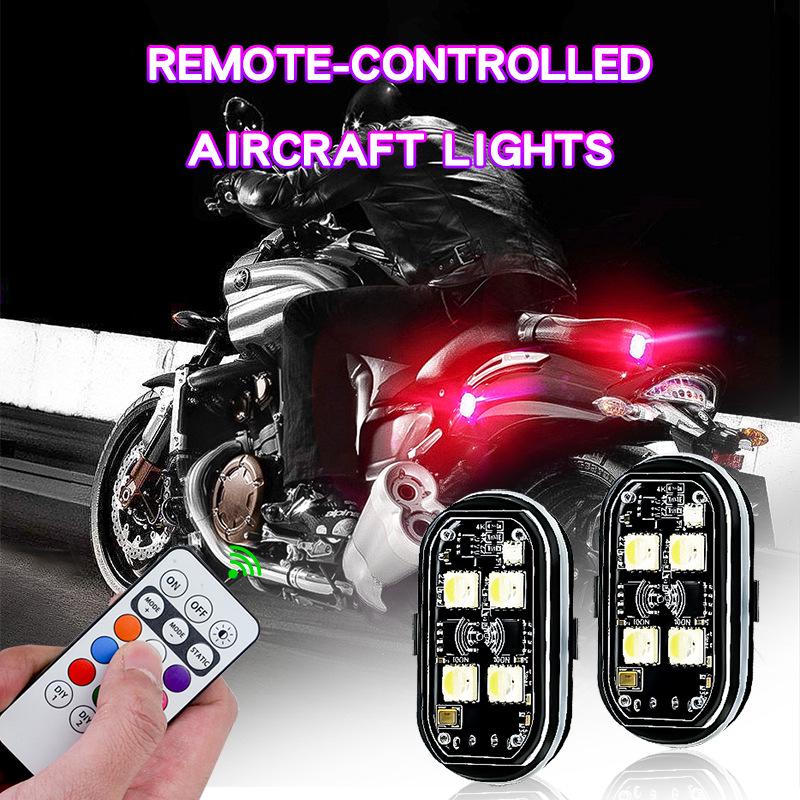 Wireless Multicolor Flashing Light for RC Airplanes, Cars, Motorcycles, and Drones