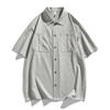 Short Sleeved Shirt Men's Ice Silk Thin Casual Shirt Men's Loose Shirt Summer Half Sleeved Shirt
