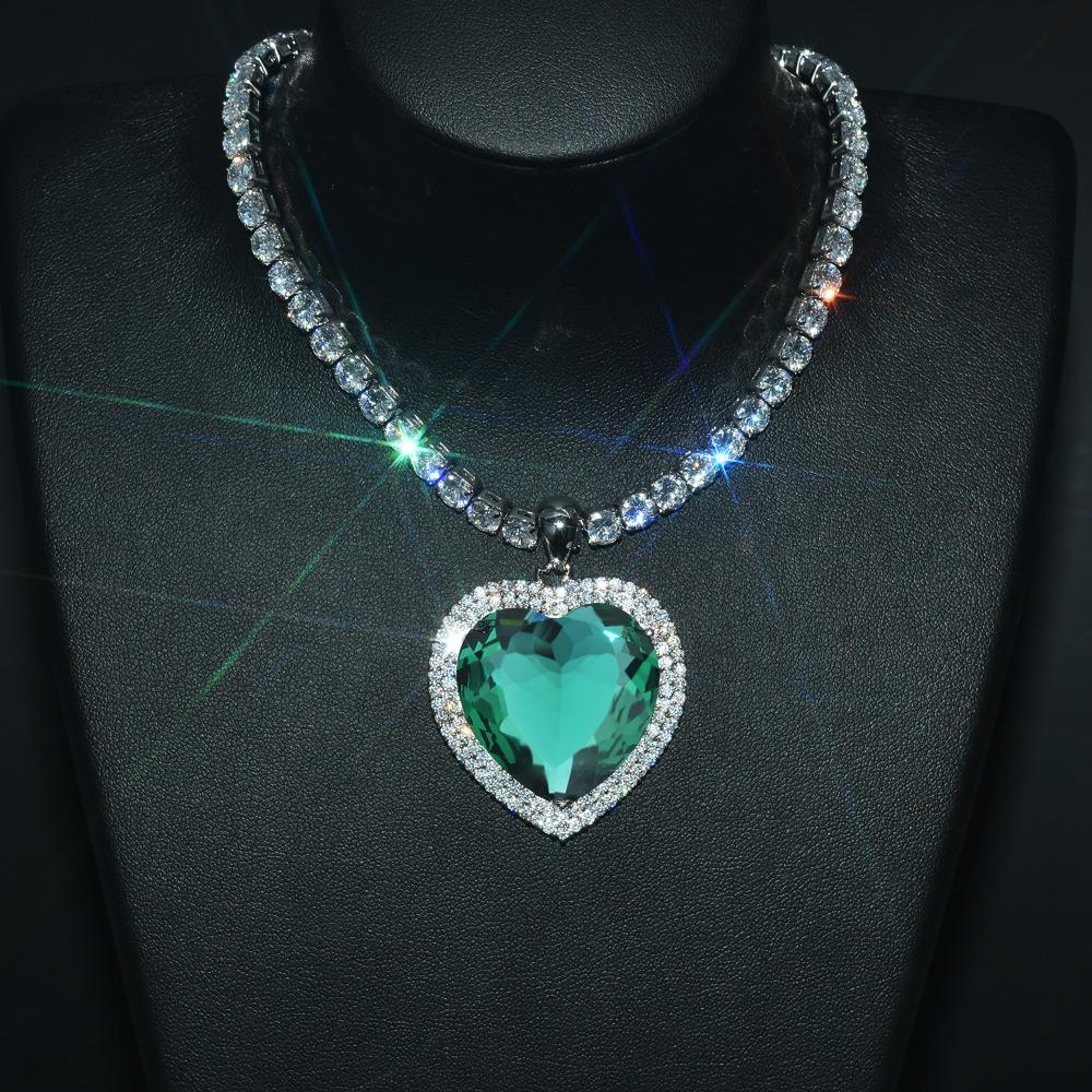 Fashion Exaggerated Heart Ocean Necklace Trendy Claw Chain Collar Pendant For Women Jewelry