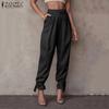 ZANZEA Womens Casual Solid Color Loose Cropped Pants