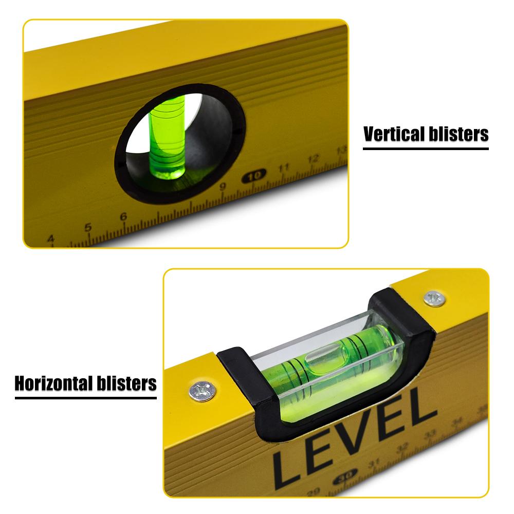 High Precision Spirit Level Magnetic High Bearing Ruler For Leveling Measuring Marking Drop-proof Aluminum Alloy Measuring Tools