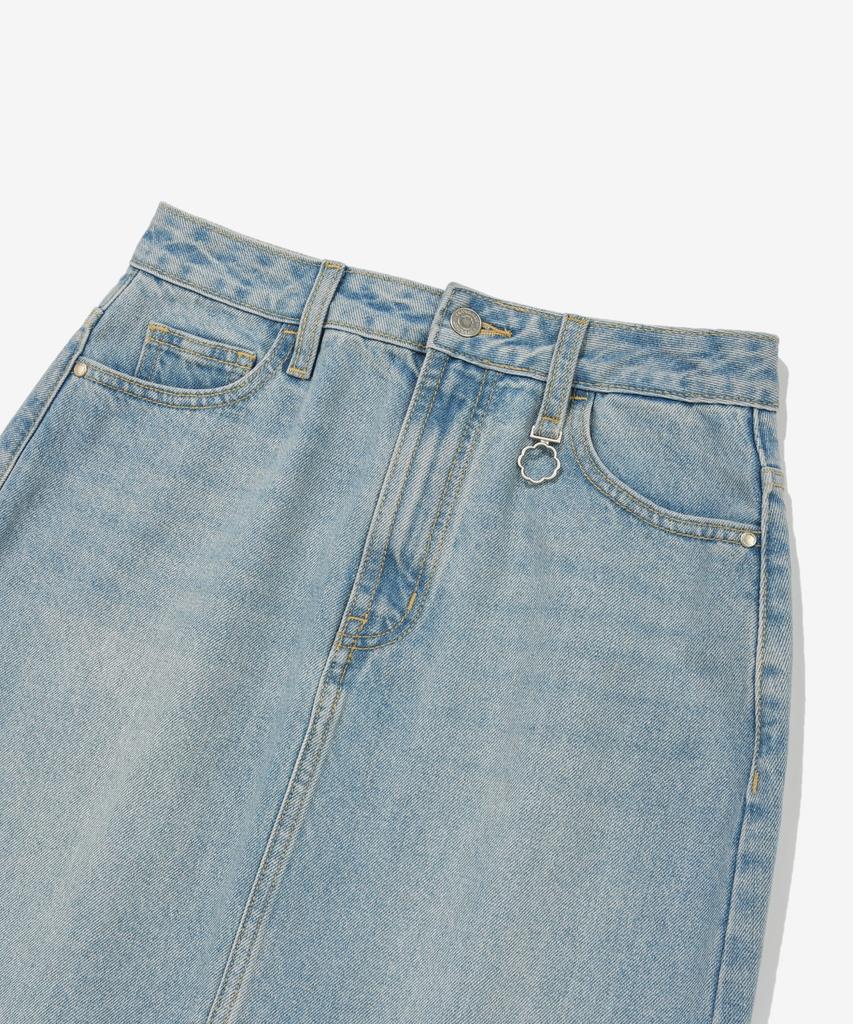 COVERNAT WOMAN Denim Long Skirt Light Blue