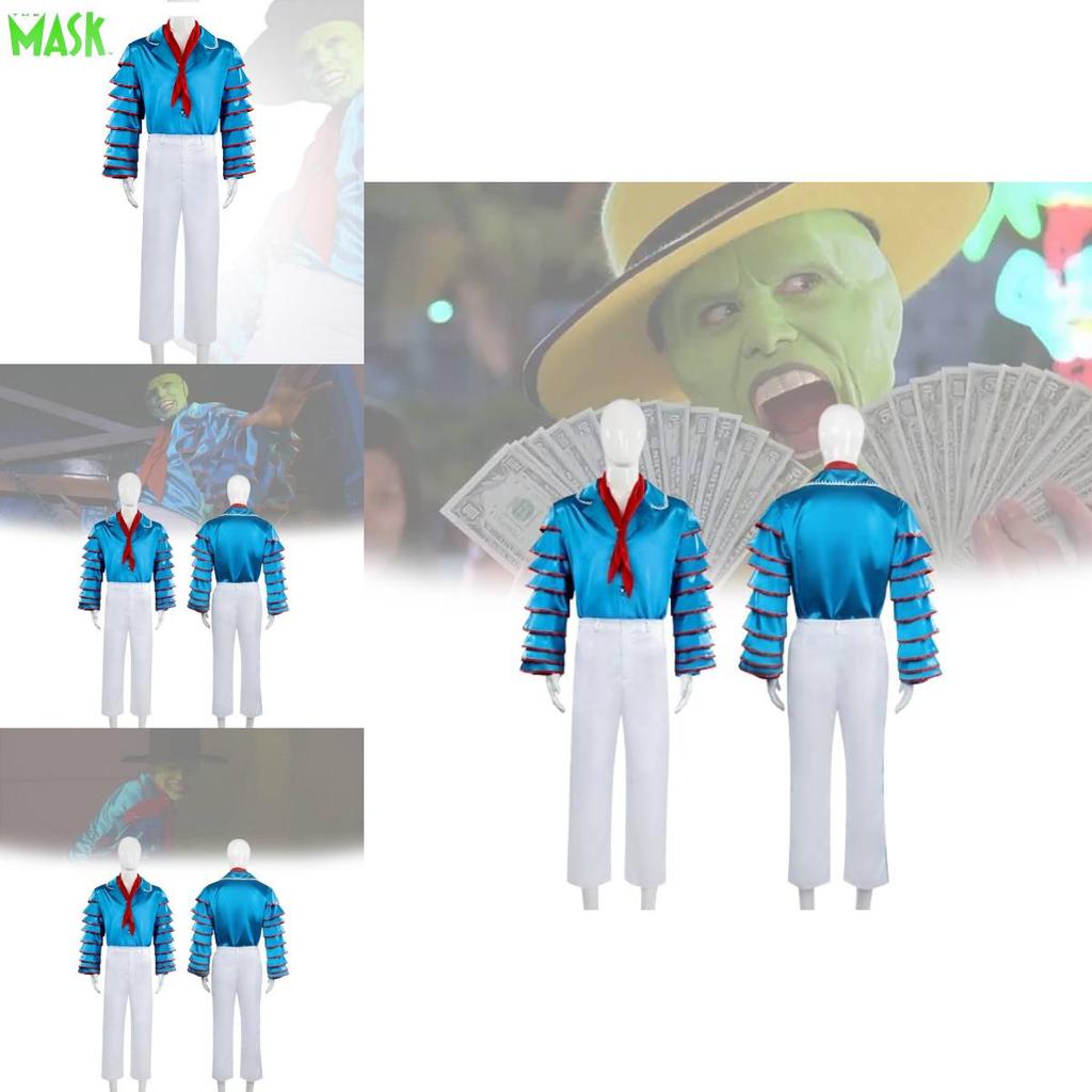 Disfraz Cosplay de La Máscara con Poliéster Spandex para Halloween y Actuaciones en Escenario