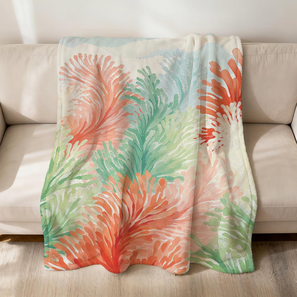 Fashion Vibrant Floral Modern Art Flannel Soft Warm Plush Blanket For Sofa Living Room Pet Hogar Bedroom Gift Home Car Portable