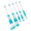 Beaded Makeup Brush Set Metal Handle Makeup Brushes Eyeshadow Brush Blush Brush Beadable Makeup Brushes for Makeup