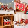 Wooden Simulated Farm Setting Scene Toys  Baby Thread Toy Shape Pairs Multiple And Functional Toys Nursery Decoration Baby Gift