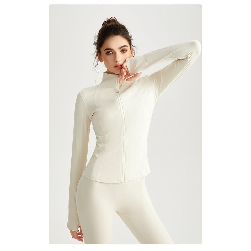 Women's Black Sports Zip-Up Jacket High Neck Long Sleeve Thumb Hole Stretchy Fitted Workout Activewear