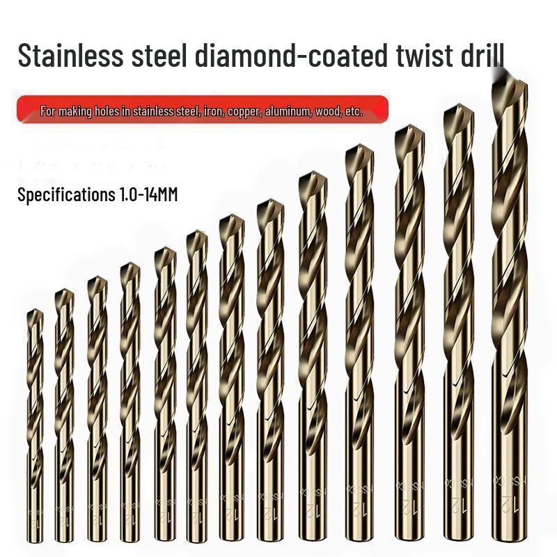 Cobalt Stainless Steel Twist Drill Bit Set for Metal, Aluminum, and Angle Iron
