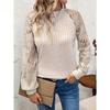 Women's Fashion Casual Spring Autumn Flower Pattern Print Long Sleeve O-Neck Blouses & Shirts