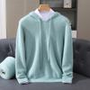 Autumn Winter Men's Clothing Mink Cashmere Knitted Sweater Casual and Loose Large-Sized Hooded Pullover