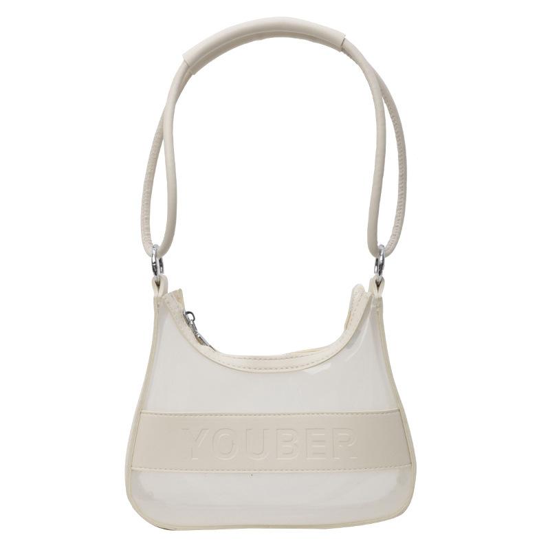 Transparent Jelly Bag Women's 2025 Spring New Versatile Messenger Bag High Value Niche Design Armpit Bag