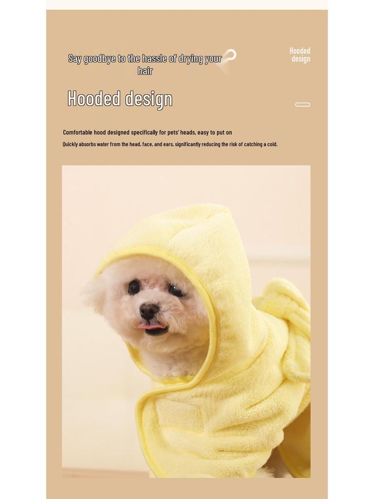 Pet Bath Towel: Quick-Drying, Absorbent Robe for Dogs & Cats